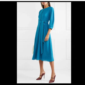 Cefinn Isabel Belted Voile Midi Dress, size 2